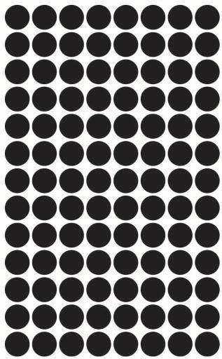 Nálepky CIRCLES Bodky 2cm 104ks Čierna