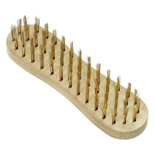 Ručná drôtená kefa, 19 cm mosadz