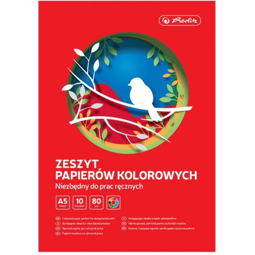 HERLITZ A5 farebný papier 10k 80g VÝREZ