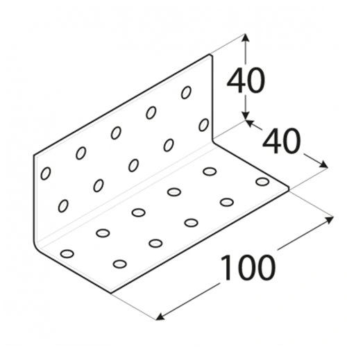 KONEKTORY MONTÁŽNY UHOL 40x40x100x2,0 KM14