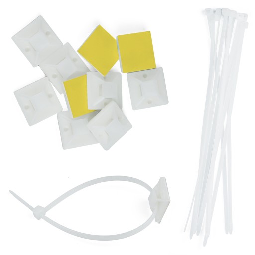 10x SAMOLEPIACI ORGANIZÁTOR KÁBLOV DRŽIAK KÁBLOV LEPIDLO 20x20mm