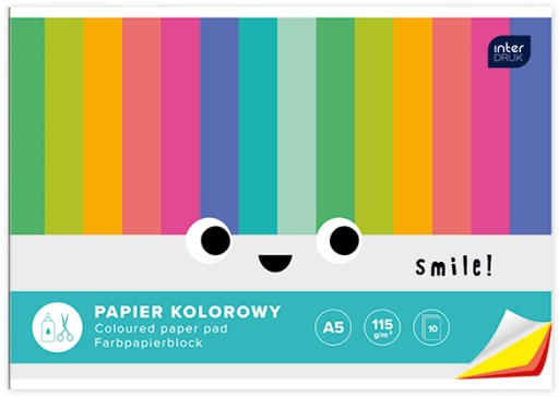 Interprint, farebný papier A4, výrez, 10 listov