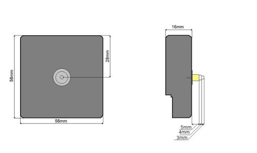 QUARTZOVÝ HODINOVÝ MECHANIZMUS S RUČIČKAMI MK15