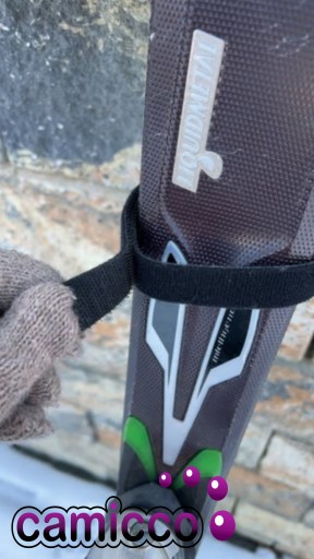 Popruh na lyže, popruh na nosenie na suchý zips, suchý zips, lyže, spona na kábel PL