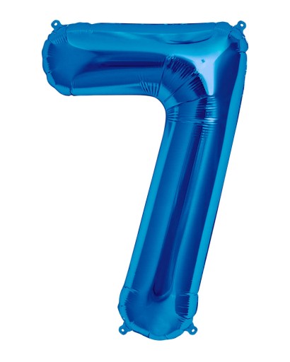 Modrá fólia číslo 7 k narodeninám 100cm