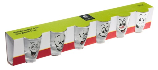 Kieliszek Barryłka 25ml KPL6 Humor na vodku, likér