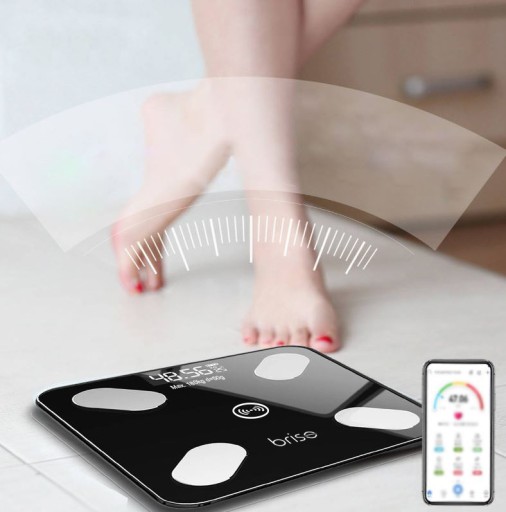 MODERNÁ CHYTRÁ KÚPEĽŇOVÁ VÁHA ANALYTICKÉHO SKLA 25v1 BLUETOOTH BATÉRIE