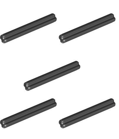 LEGO Axle Axle 4L 3,2x0,44 cm čierna 3705 370526 - 5 ks