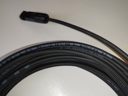 Solárny predlžovací kábel 1m/6mm2 čierny (H1Z2Z2-K)