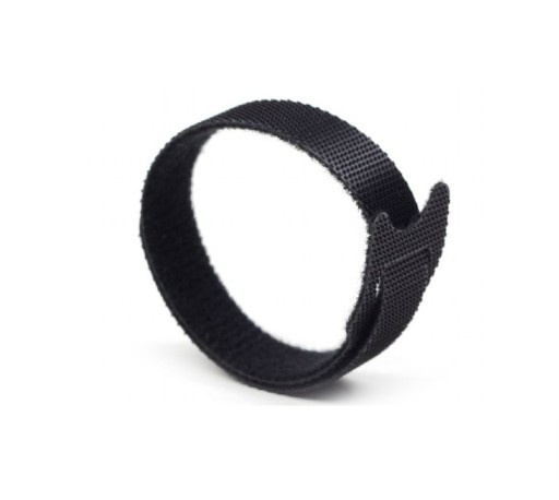 Suchý zips na udicu páska 15cm x2 SILNÝ VELCRO čierny 2ks