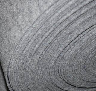 Plsť 3mm, 400g, šírka 160cm, 0,1m - Sivá