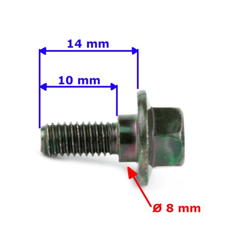 SKRUTKA NA UPEVNENIE KAPOTY M6 X 14 MM S PRÍRUBOU
