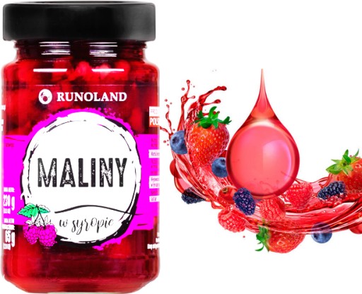 MALINY V SIRUPE 230g/246ml Runoland