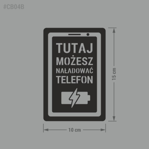 Tu si môžete nabíjať telefón – nálepka 10x15