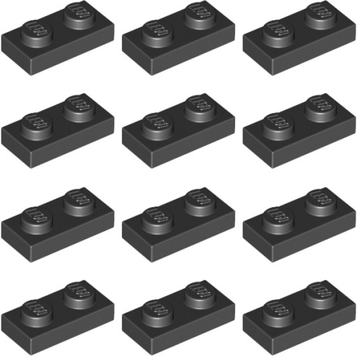 LEGO Tanier 1x2 Čierna 302326 3023 - 12 ks