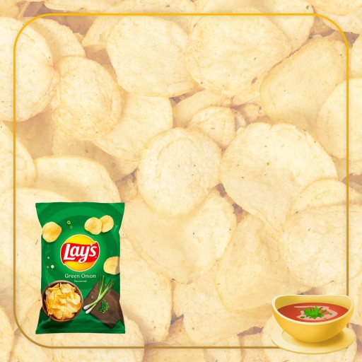 LAY'S ZEMIAKOVÁ ČIPÁSKA S PRÍCHUŤOU ZELENEJ CIBUĽKY 40 G x4