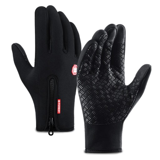 PÁNSKE RUKAVICE Teplé BLACK TOUCH Cyklistika Šport Pohodlná kvalita