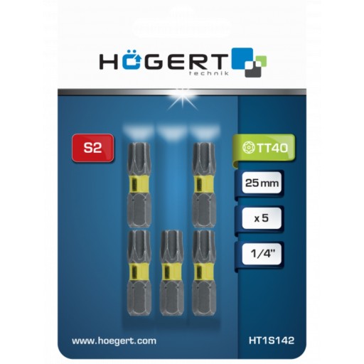 Bit 1/4” 25mm TT40 5 ks. Högert HT1S142