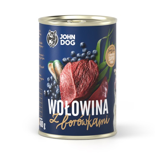 John Dog Berry Line Hovädzie mäso s čučoriedkami 400g