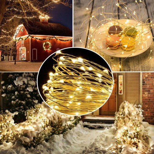 MICRO WIRE 100 LED SVETLÁ NA VIANOČNÝ STROMČEK TEPLÝ AKTUÁLNY BIELY