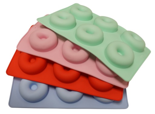 SILIKÓNOVÁ FORMA 6 DONUT TYP PNEUMATÍK NA MUBBLE, DONUTY