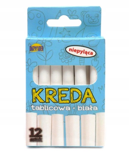 biela tabuľová krieda 12 ks. Stolný dromedár