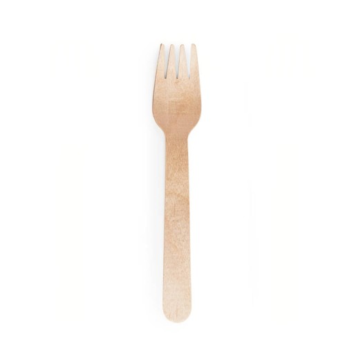 Drevené vidličky, jednorazové príbory, Ekologické, na šaláty, 16 cm, 100 ks.