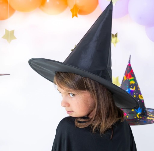 BLACK halloween WITCH klobúk