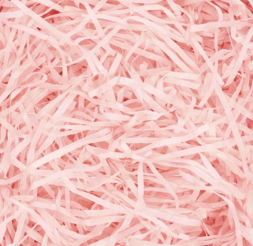 Náplň na darčeky, papierové seno - ružová, 100 g