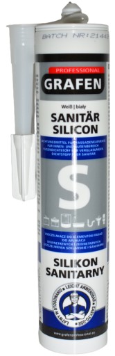 BIELY SANITÁRNY SILIKÓNOVÝ GRAFÉN PRE KÚPEĽNE, WC, ODOLNÝ PROTI PLESNI, UV 280ml