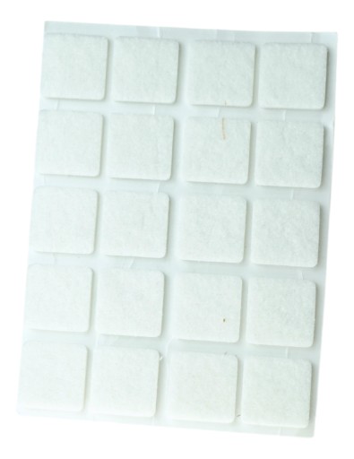 Plsťové podložky 2x2 cm 100 ks, filc na nábytok