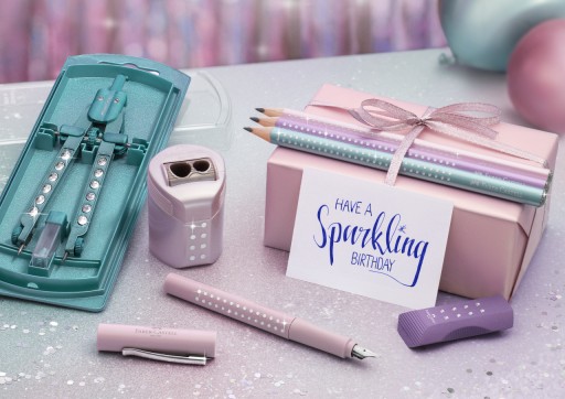 FABER CASTELL RollOn Sparkle dvojité plastové orezávatko, mix farieb