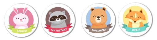 MOTIVAČNÉ NÁLEPKY PRE DETI - ZVIERATKÁ (48 KS) ODMENA MŠ