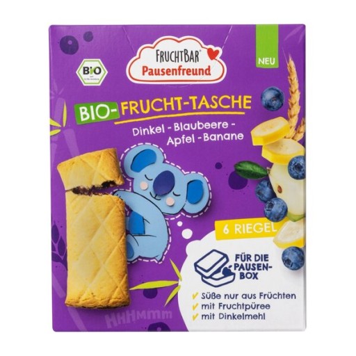 FRUCHTBAR ŠPALOVÉ KUCHYNICE S ČUČOROVODOVOU PLNOU, BANÁN, JABLKO BIO 6x22g
