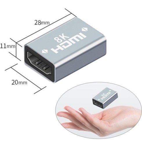 Adaptér HDMI na HDMI 2.1 UHD 8K 60Hz 4K konektor