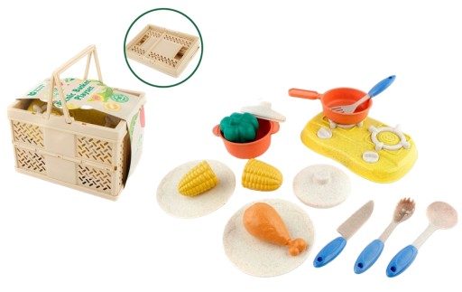 Mini pikniková súprava pre deti 16 kusov príborov + potravinové doplnky