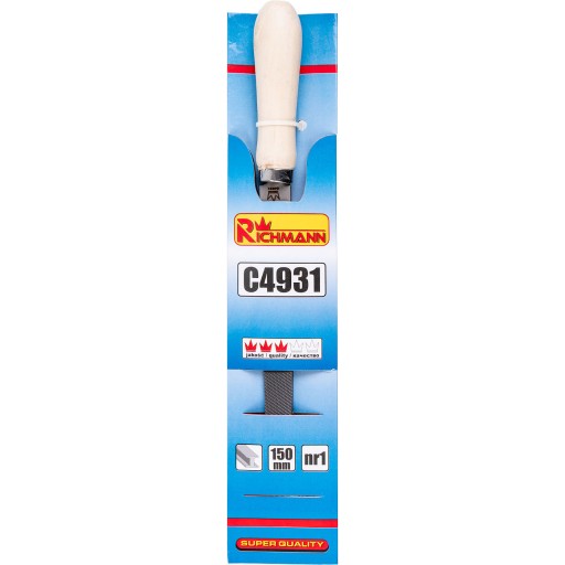 PLOCHÝ PILNÍK 250 mm S DREVENOU RÚČKOU NA KOV RICHMANN C4937