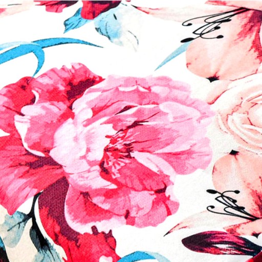 POTAH NA STOLIČKU KVETY RUŽE VZORKY ELASTICKÉ