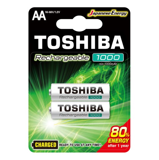 2x batérie TOSHIBA AA R6 1000mAh