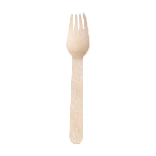 Ekologická drevená vidlička, breza, 16 cm, 100 ks