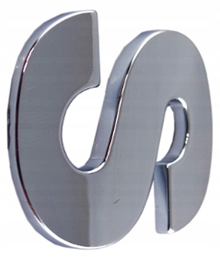 R9N41 PÍSMENO CHROME S s VEĽKÉ 5,6 cm ZNAK PÍSMENO