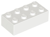LEGO 3001 Tehla Tehla Tehla 2x4 Biela 10 ks