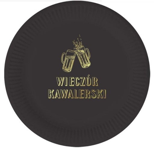 Čierne taniere na rozlúčku so slobodou, 6 kusov, čierne