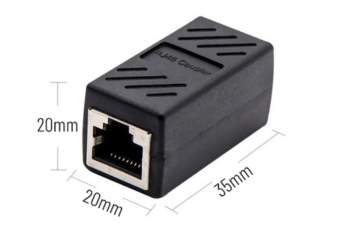 KEYSTONE KONEKTOR SUDOVÝ KONEKTOR RJ45-RJ45 LAN ETHERNET CAT.6 ROZŠÍRENIE