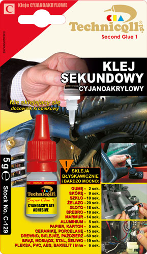 Kyanoakrylátové lepidlo sekund 5g Technicqll
