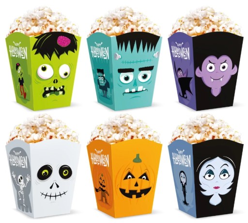 HALLOWEENSKÉ POPCORNOVÉ BOXY SLADKOSTI MONSTER Snacks Monsters 6 ks.