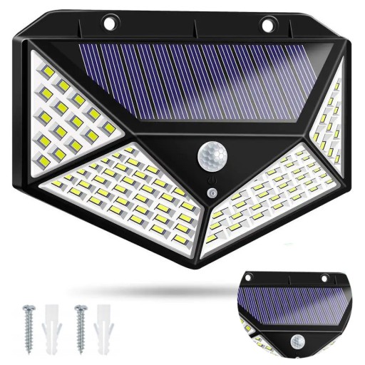 SLNEČNÁ LAMPA SO SNÍMAČOM POHYBU SÚMRAK 100LED
