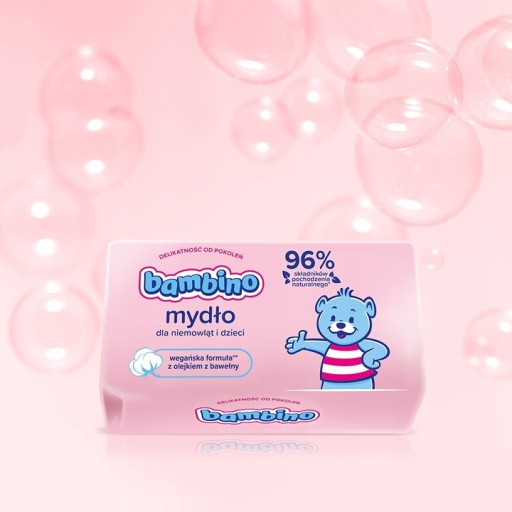 Bambino tyčinkové mydlo s lanolínom pre deti 4x sada 90g
