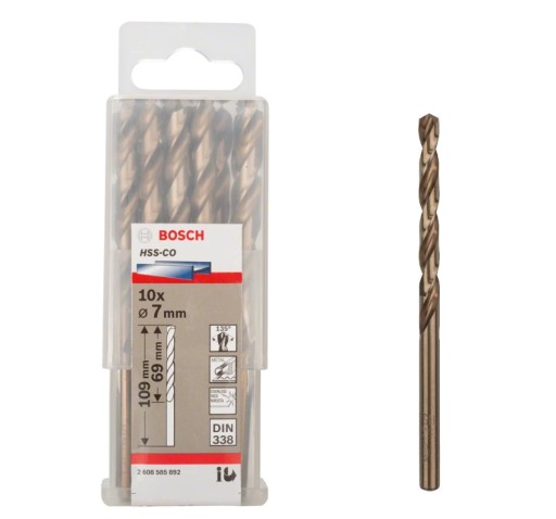 BOSCH VŔTAČKA DO KOVU VŔTAČKA HSS-Co Cobalt 7 mm 1 ks.