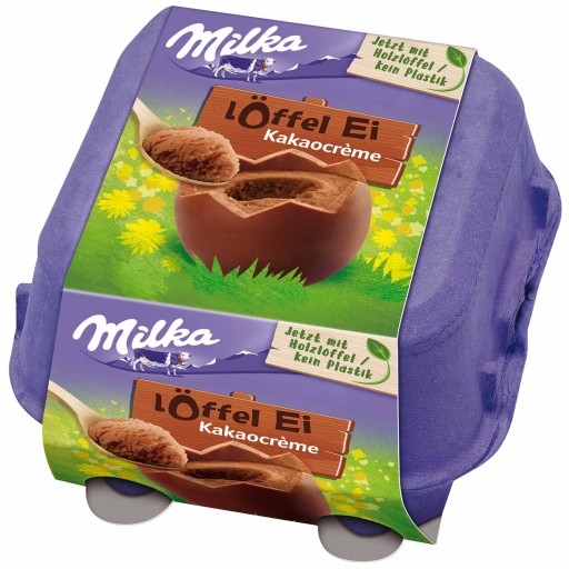 Štvorbalenie kakaa Milka Egg s lyžičkou z Nemecka